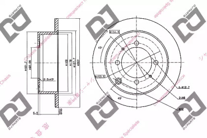 Тормозной диск DJ PARTS BD1037